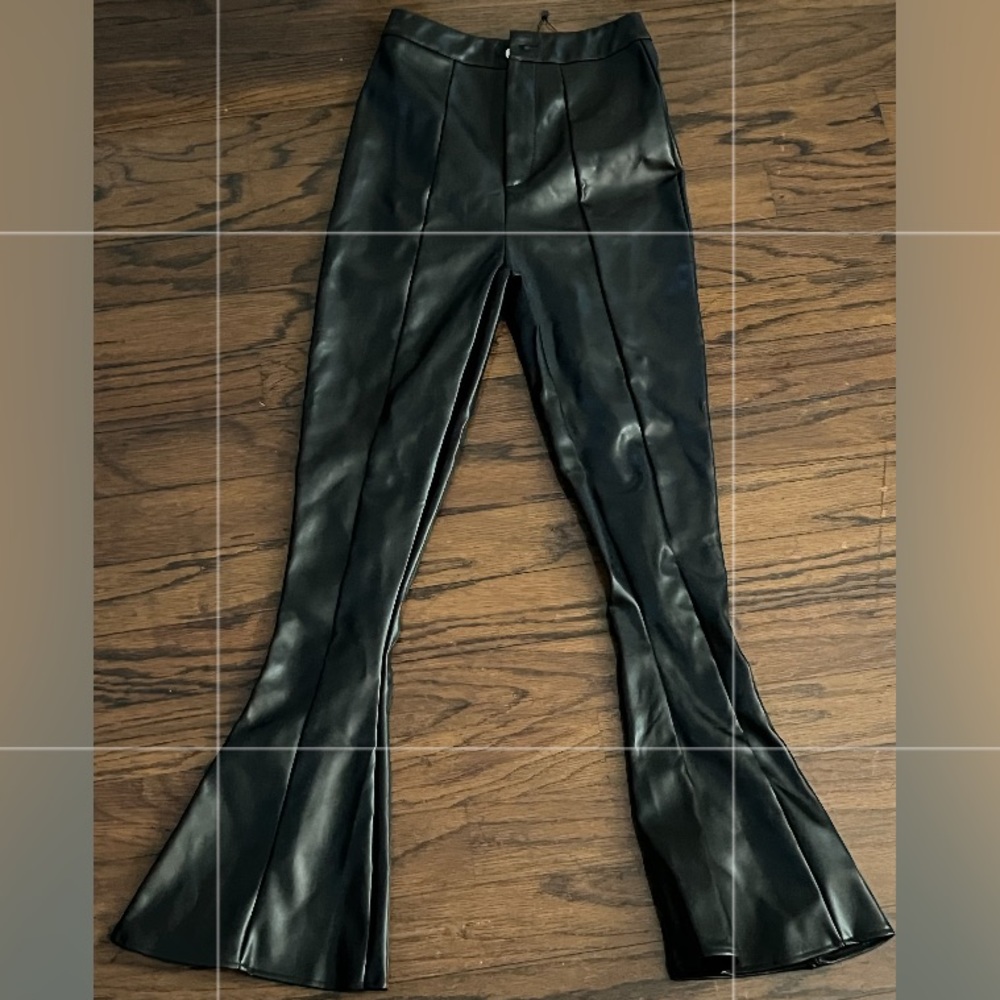 misguided never worn black leather pants
